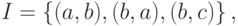 I = \left\{ {(a,b ), (b, a), (b, c)} \right\},