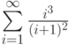 \sum\limits_{i=1}^{\infty} \frac{i^3}{(i+1)^2}