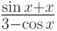 \frac{\sin x+x}{3-\cos x}