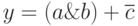 y=(a\&b)+ \overline{c}