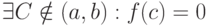 \exists C \notin (a,b): f(c) = 0