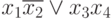 x_1\overline{x_2} \vee x_3x_4