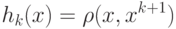 h_k(x)=\rho (x,x^{k+1})