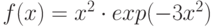 f(x)=x^2 \cdot exp(-3x^2)