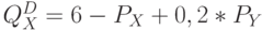 Q_X^D=6-P_X+0,2*P_Y