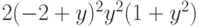 2 (-2+y)^2 y^2 (1+y^2)