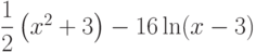 \dfrac{1}{2}\left( x^2+3\right) -16\ln(x-3)