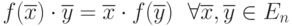 f(\overline{x})\cdot \overline{y}=\overline{x}\cdot f(\overline{y})\ \\forall \overline{x},\overline{y}\in E_{n}