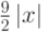 \frac{9}{2}\left| x \right|