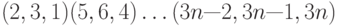 (2, 3, 1) (5, 6, 4) \ldots (3n — 2, 3n — 1, 3n)