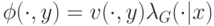 \phi (\cdot, y)=v(\cdot, y) \lambda_G(\cdot | x)