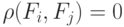 $\rho(F_i,F_j)=0$