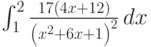 \int_1^2 \frac{17 (4 x+12)}{\left(x^2+6 x+1\right)^2} \, dx