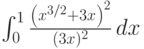 \int_0^1 \frac{\left(x^{3/2}+3 x\right)^2}{(3 x)^2} \, dx