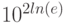 10^{2ln(e)}