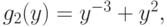 g_{2}(y) = y^{-3}+y^{2},