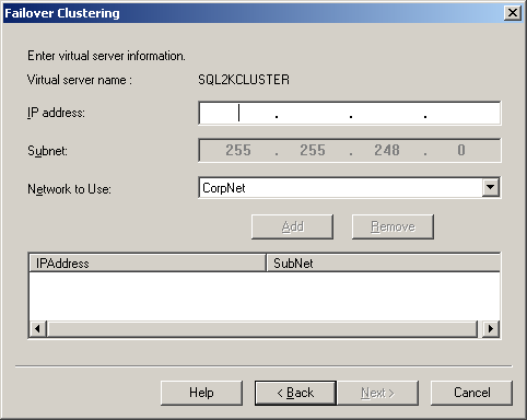  Экран Failover Clustering