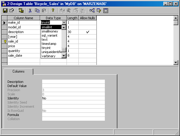 Sql изменить