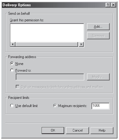 Настройка предела SMTP получателя в оснастке AD Users and Computers (Active Directory – пользователи и компьютеры)