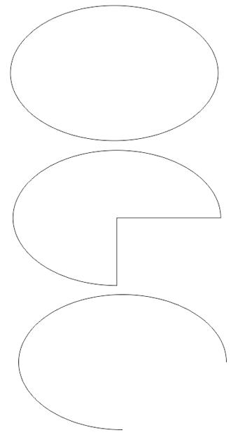 Примеры рисования инструментом 3-Point Ellipse (Эллипс по трем точкам)