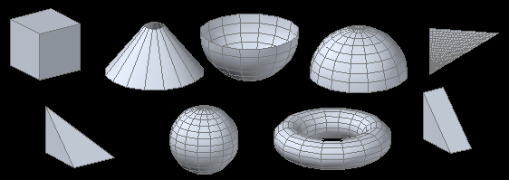 Стандартные поверхности, создаваемые по команде 3DFace