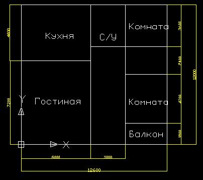 Набросок для плана первого этажа дома