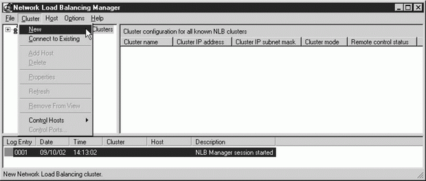Используйте NLB Manager для создания, модифицирования и управления конфигурациями NLB-кластеров