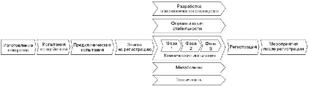 Жизненный цикл проекта создания нового лекарственного препарата