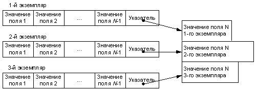 Представление полей переменной длины