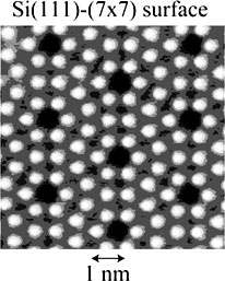АСМ изображение поверхности монокристалла кремния