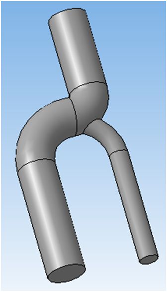 Модель разделителя потока созданная в КОМПАС 3D
