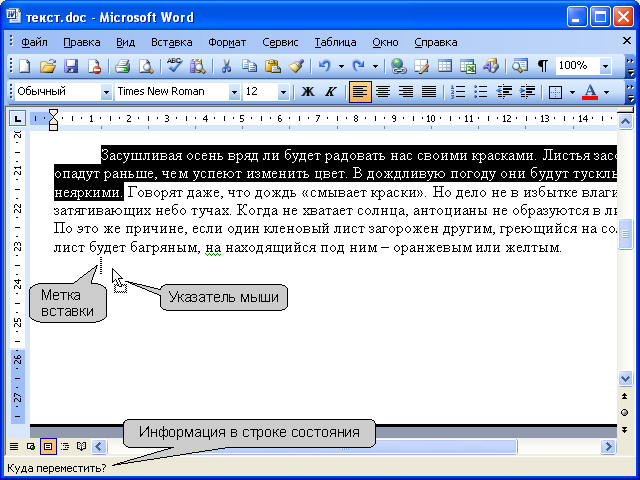 С помощью каких комбинаций можно скопировать. Перемещение фрагмента текста в Ворде. Перемещение по документу с помощью мыши. Удаления, копирования и перемещения в Ворде. Как осуществляется копирование и перемещение в текстовом документе.