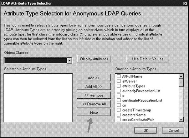 Конфигурирование соответствия для атрибута LDAP