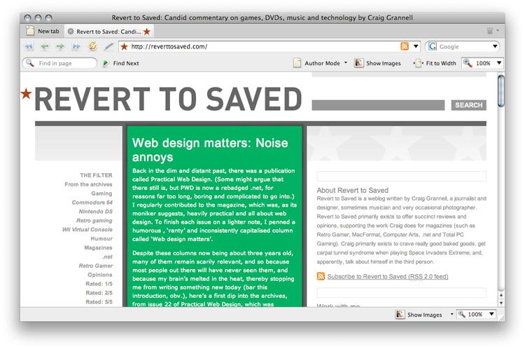 Домен моего блога, Revert to Saved (http://reverttosaved.com/), был тщательно выбран. Он легко запоминается, является строкой без символов тире, и имеет суффикс .com, который является одним из наиболее распространенных.