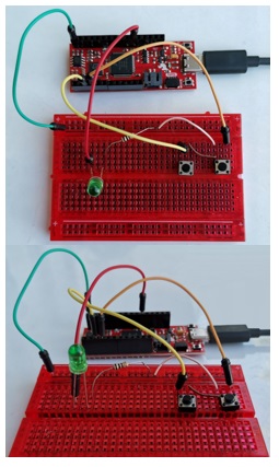 Аппаратные соединения для демонстрационного приложения LED PWM 