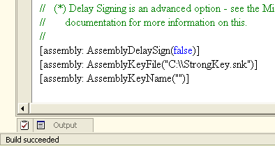 Использование атрибута [assembly: AssemblyKeyFile("")] для прикрепления ключа к приложению