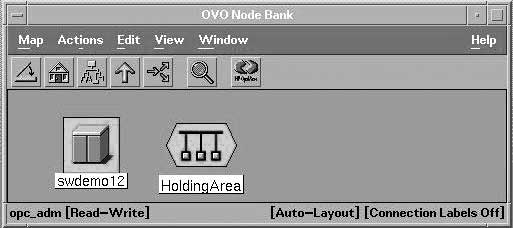 Окно HP OV Operations для систем NNM
