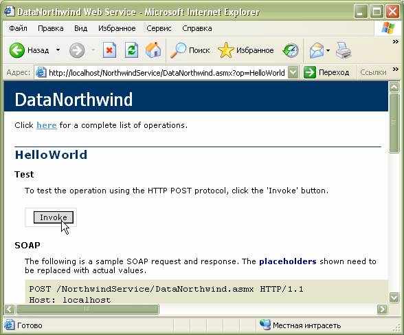  Тестирование метода HelloWorld