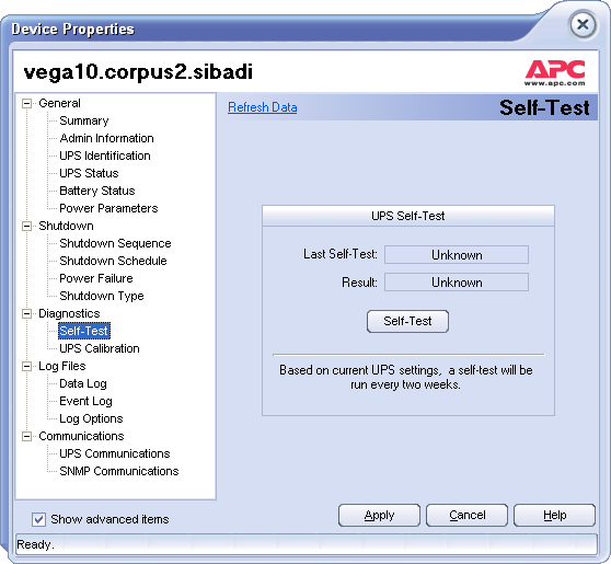 Device properties. Программа для отслеживания ИБП. Программа для SNMP мониторинга ИБП Импульс. Web страница управления ИБП APC. Self-Test failed APC.