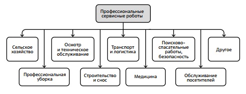 Классификация профессиональных сервисных роботов. Источник: IFR