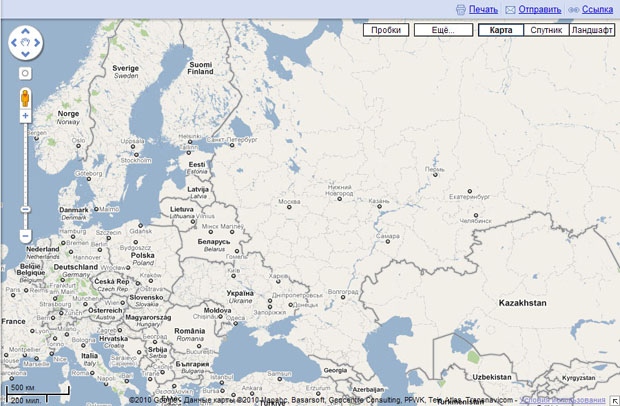 На сайте Google Карты (http://maps.google.ru/maps?tab=ml) используется технологию AJAX