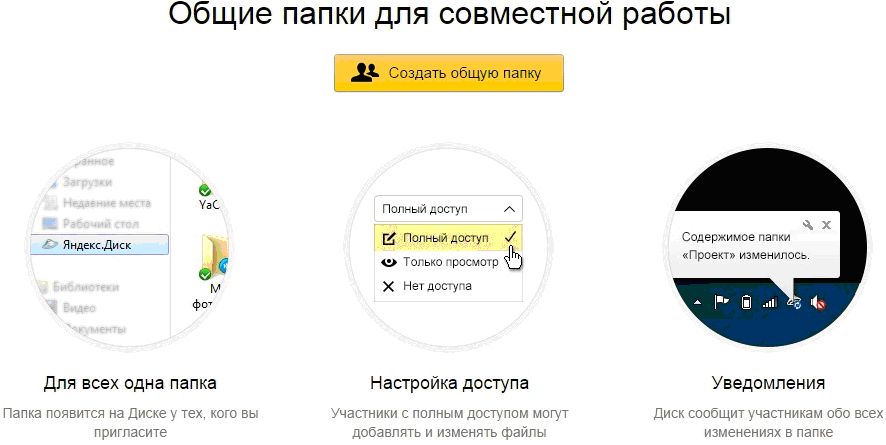 Общие папки для совместной работы