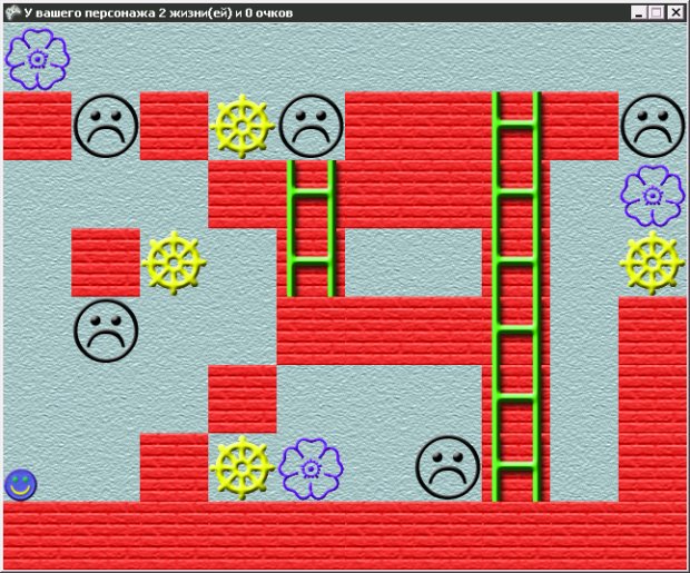 Игровой экран, сконструированный в соответствии с массивом Layer