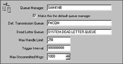 Конфигурация WebSphere MQ на SAH414B: Шаг 1