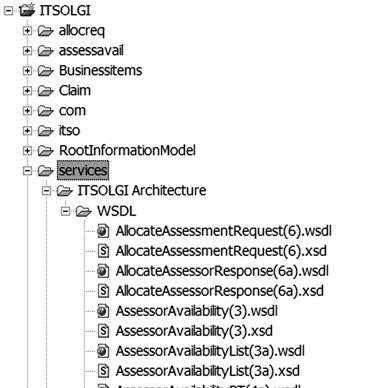 Некоторые из файлов схем и WSDL в проекте