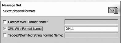 Флажок XML Wire Format Name (Имя формата XML Wire)
