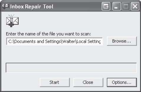 Инструмент Inbox Repair Tool