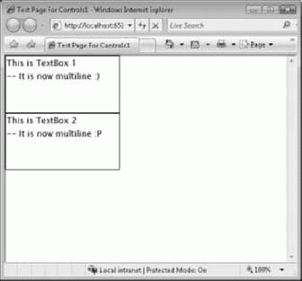 Элементы управления TextBox настроенные для многострокового ввода текста пользователем.
