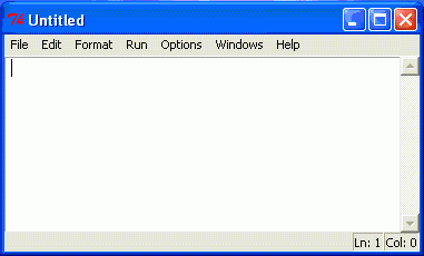 The file editor window.