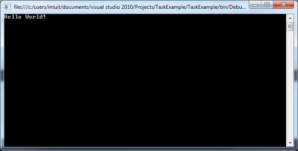  Результат выполнения программы с использованием класса Task 